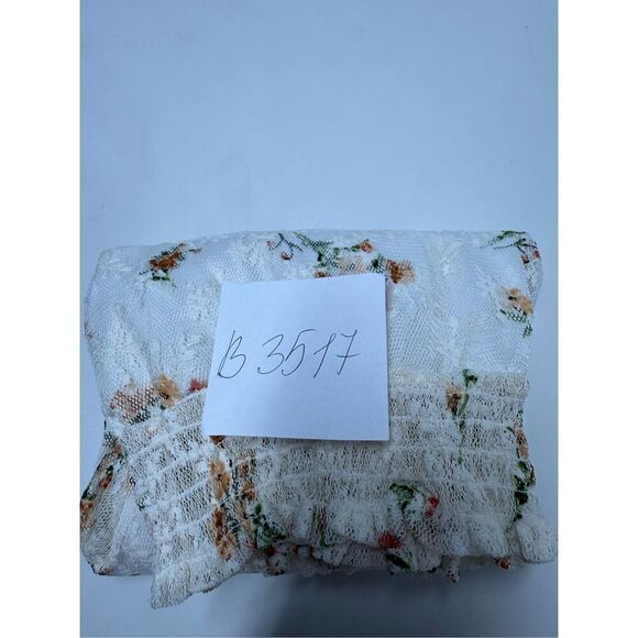 Eyeshadow Bohemian Women’s Floral Print Cream Blouse/Crop Top Size M - Picture 9 of 9